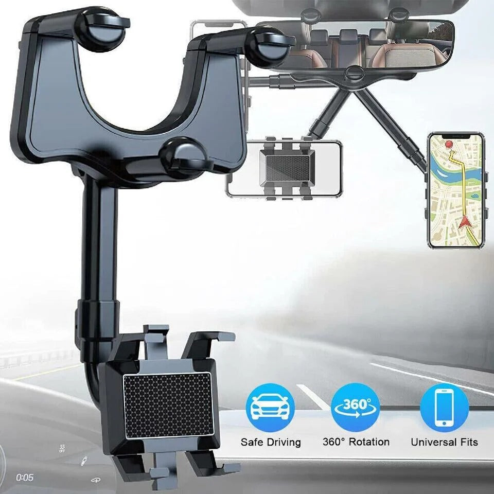 📱 360° Car Phone Mount 🚗 Secure, Adjustable & Easy View for Safe Driving 🔄