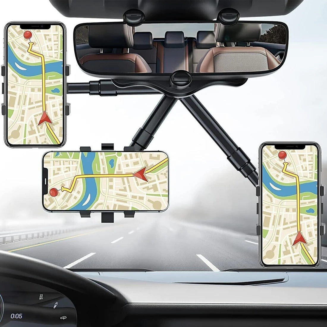 📱 360° Car Phone Mount 🚗 Secure, Adjustable & Easy View for Safe Driving 🔄