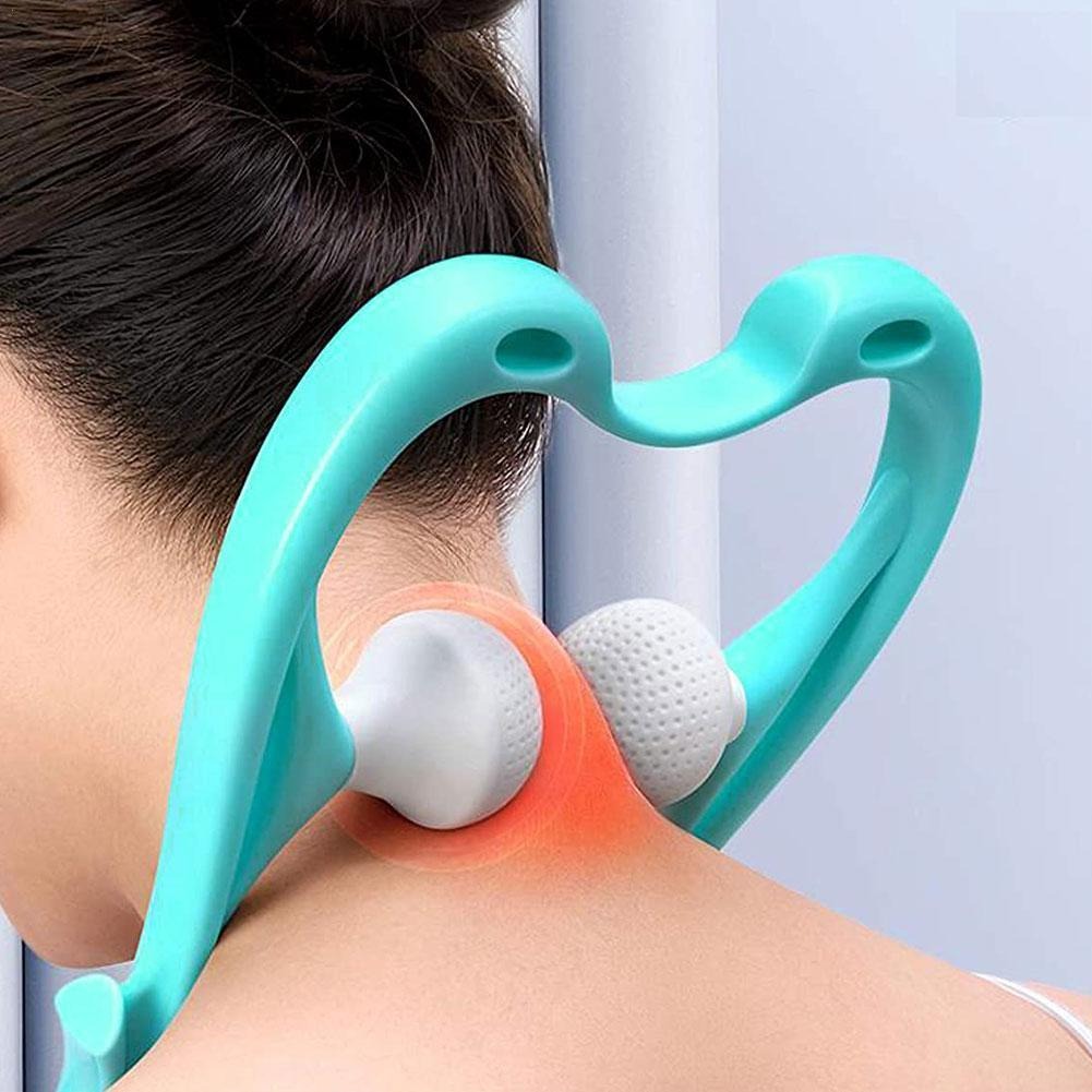💆‍♀ Double Ball Cervical Massager – Relieve Neck Pain & Stress Instantly! 🔵✨