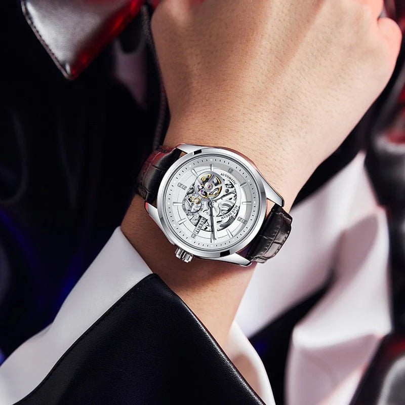 💡⌚ Strong Luminous ⚙ Automatic Mechanical Waterproof Watch 💦🧭🔥